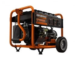 Generac GP6500E 6500 Watt Portable Generator, Electric Start w/ Convenience Cord