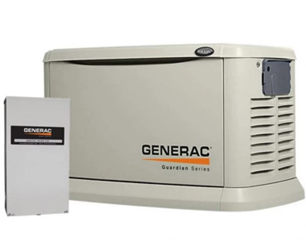 Generac Guardian 6551 22kW Standby Generator w/ Whole House Switch.
